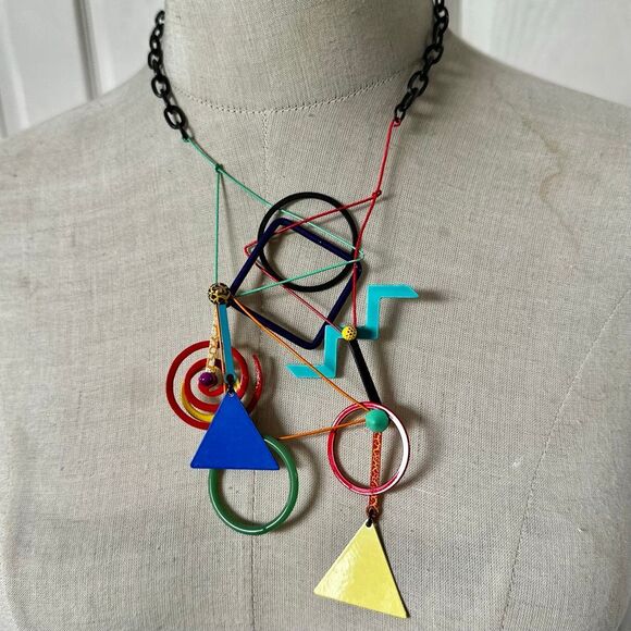 Eve Kaplin “Concentration” Kinetic Enamel Necklace - Picture 1 of 8